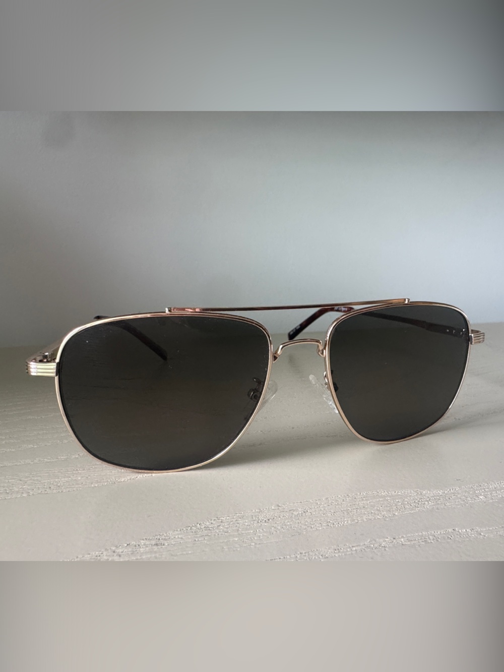 Le Specs- Aviator Sunglasses with Dark Lenses Gold Frame